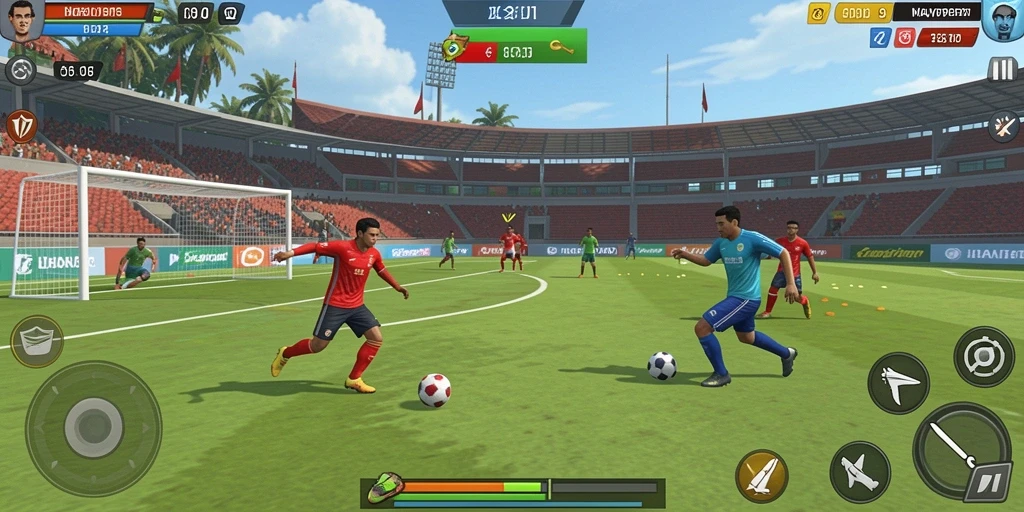 Pemandangan epik dari salah satu level menantang di DEWI5000.