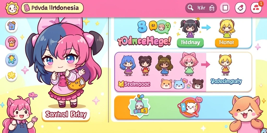 Fitur interaksi sosial yang membuat permainan lebih seru.