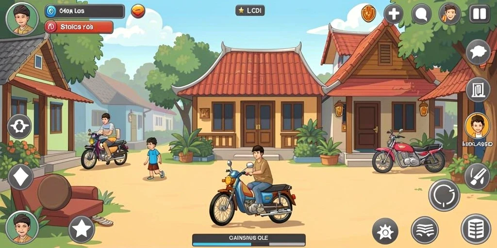 Tangkapan layar TURBO78 memperlihatkan grafis yang menakjubkan dari level baru.
